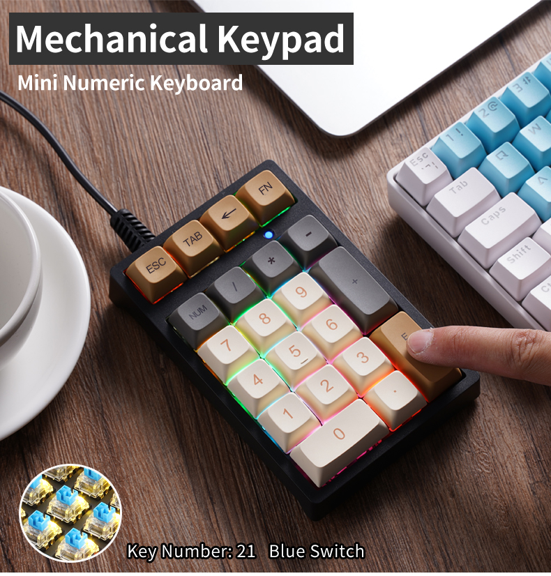 APAYADO T21 Mechanical Numpad  - Keyboard Numpad Separate recensie en prijs