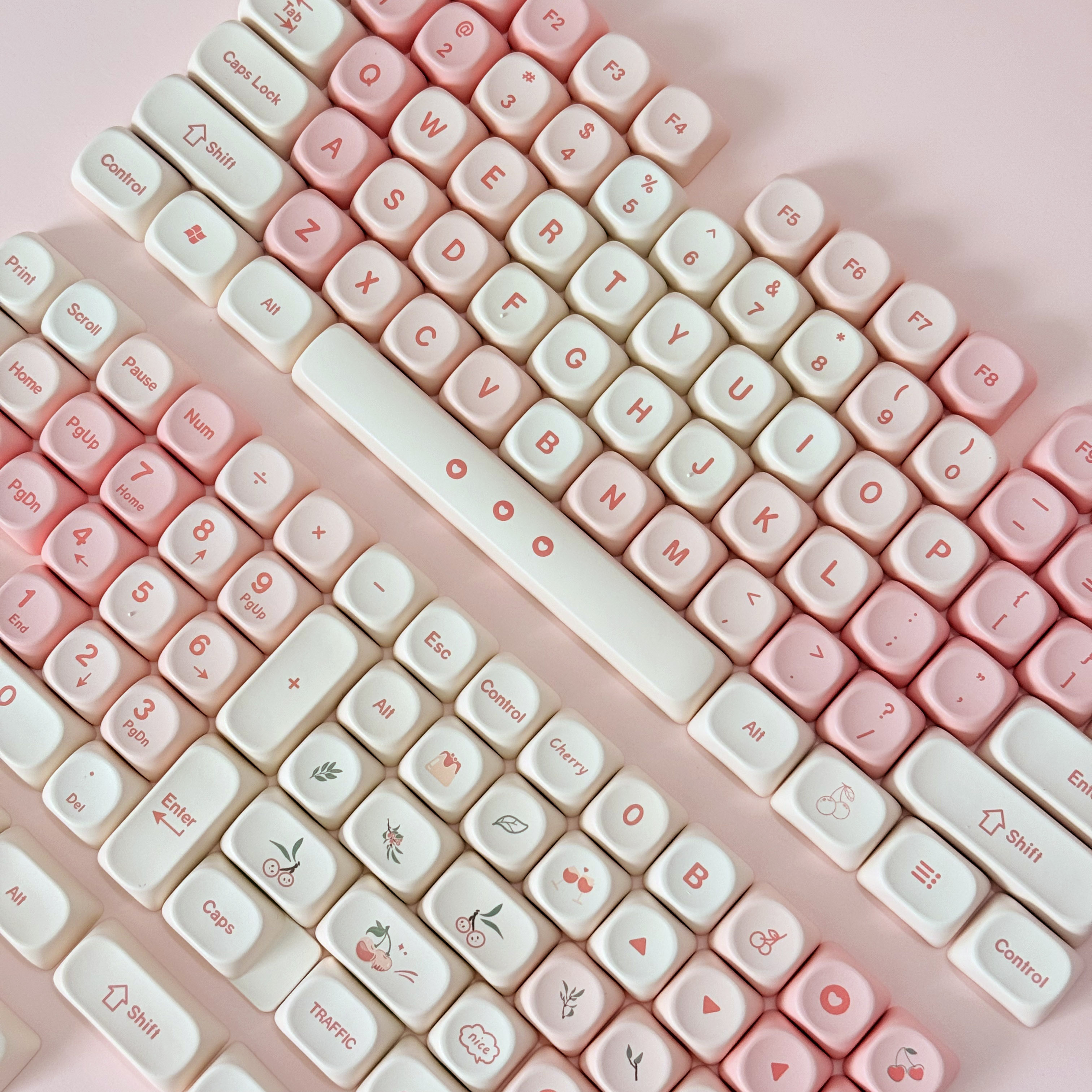 Pink Cherry Cute Style Keycaps - Keyboard Numpad Separate recensie en prijs