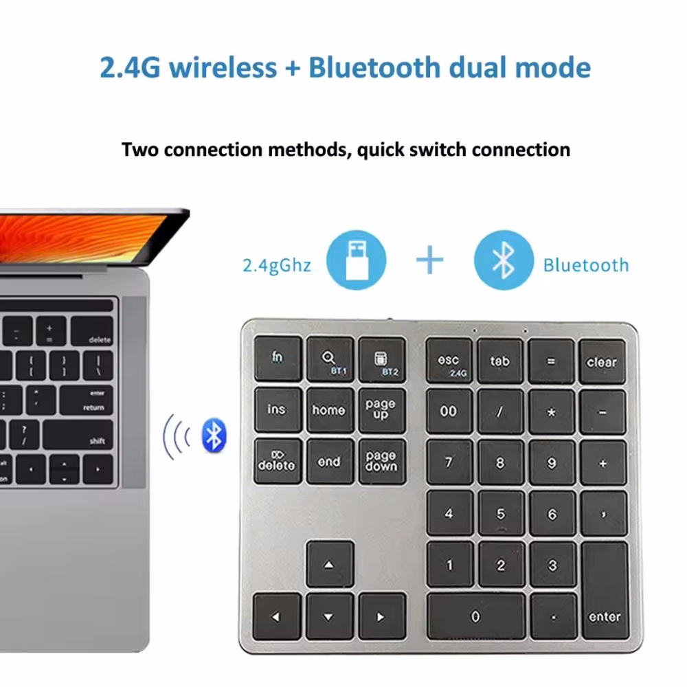 2.4Ghz Wireless + Bluetooth Nu - Keyboard Numpad Separate recensie en prijs