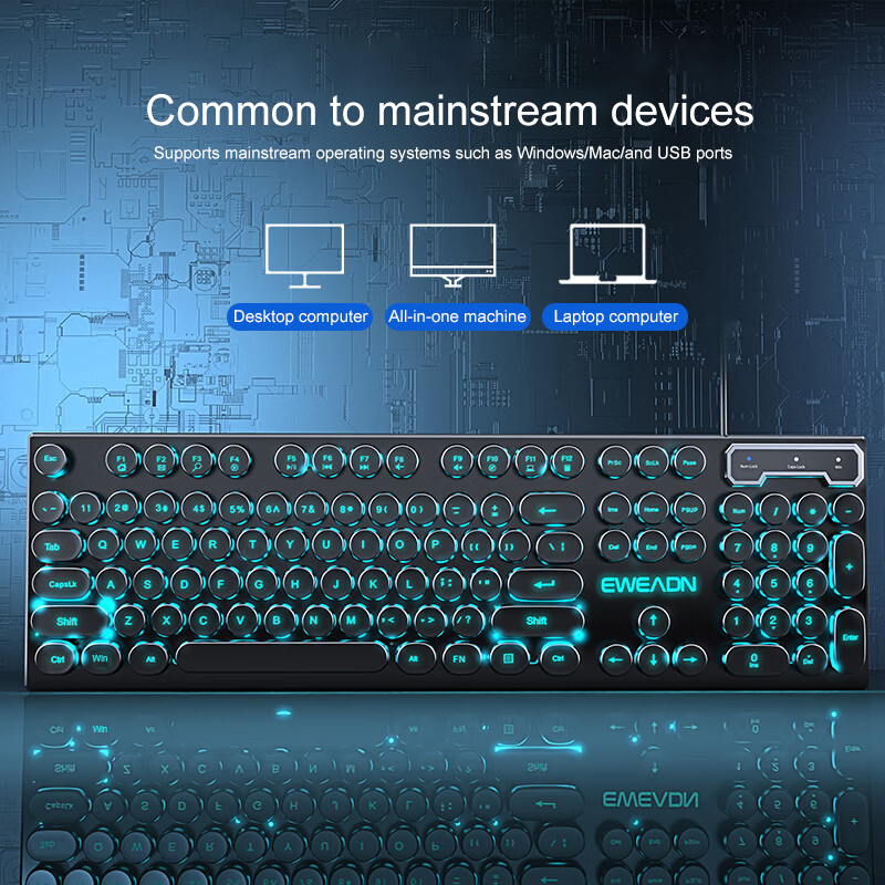 EWEADN Typewriter Gaming Keybo - Gaming Accessories Keyboards recensie en prijs