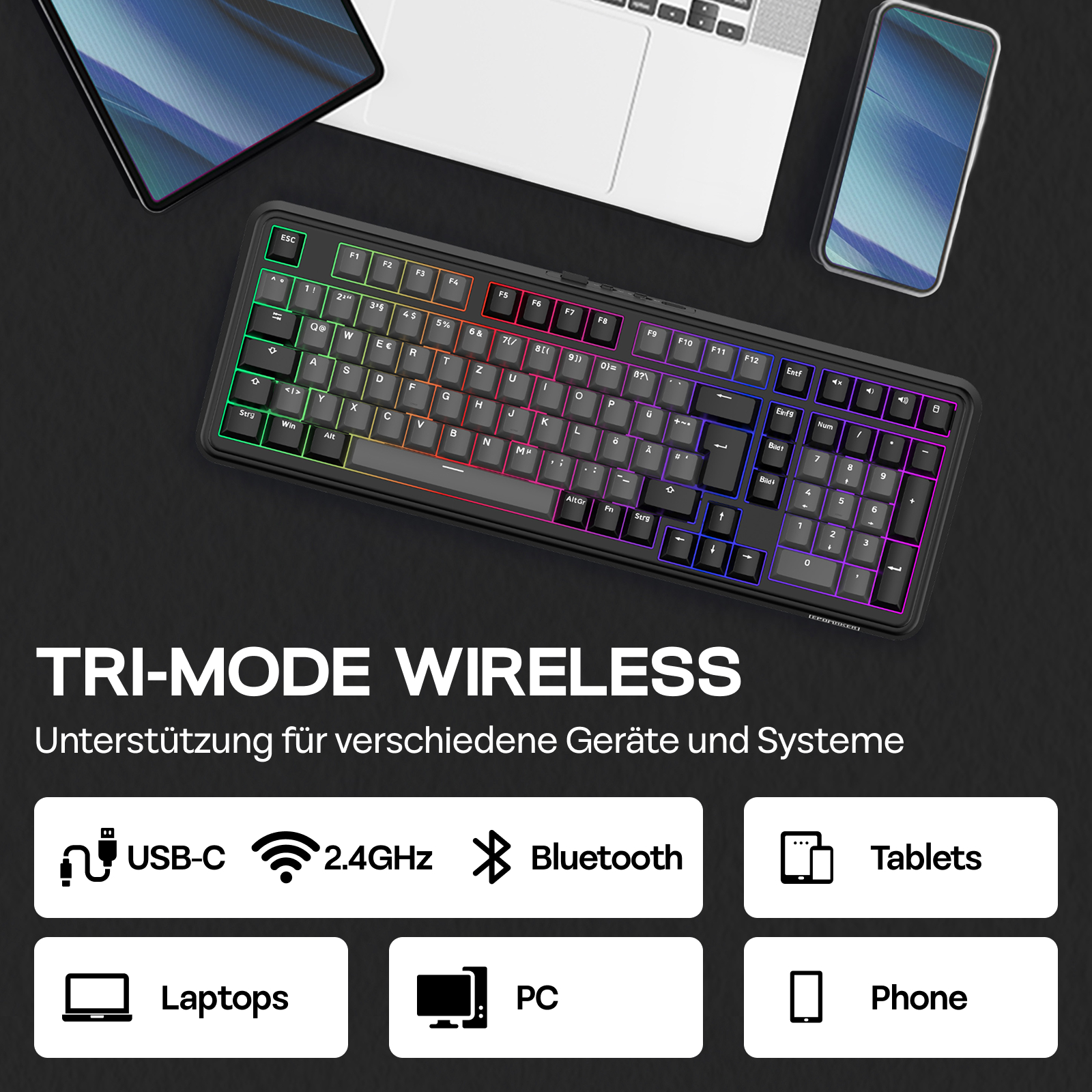 ISO-DE Layout EPOMAKER TH99 QW - Keyboard Numpad Separate recensie en prijs