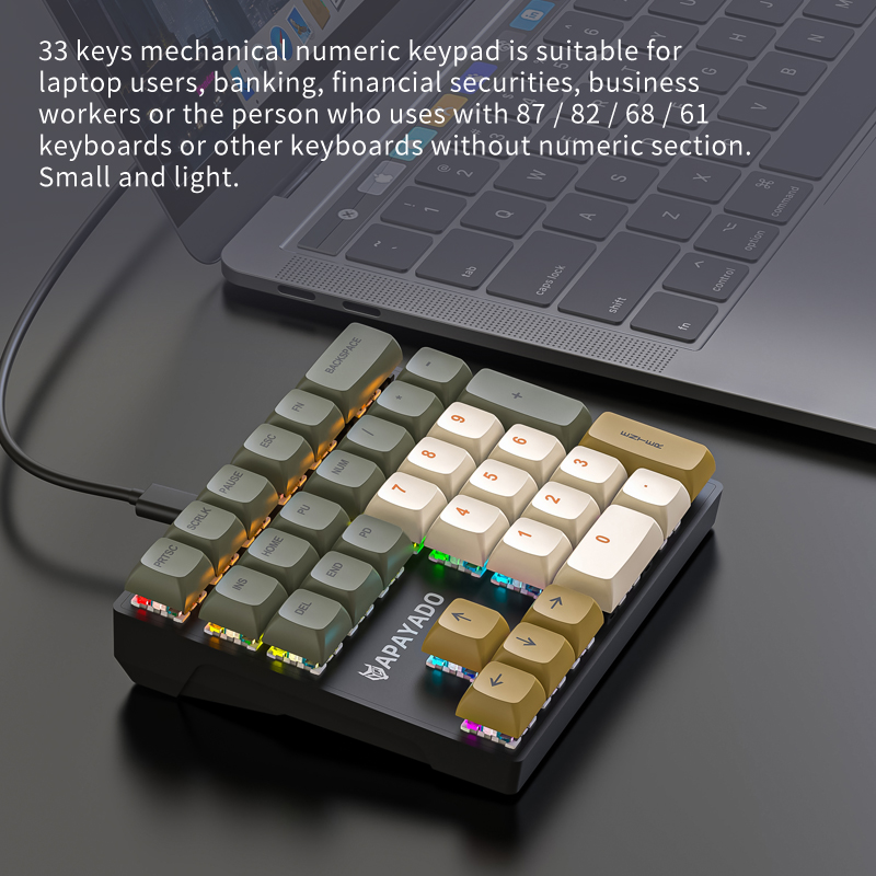 APAYADO Compact Mechanical Num - Keyboard Numpad Separate recensie en prijs