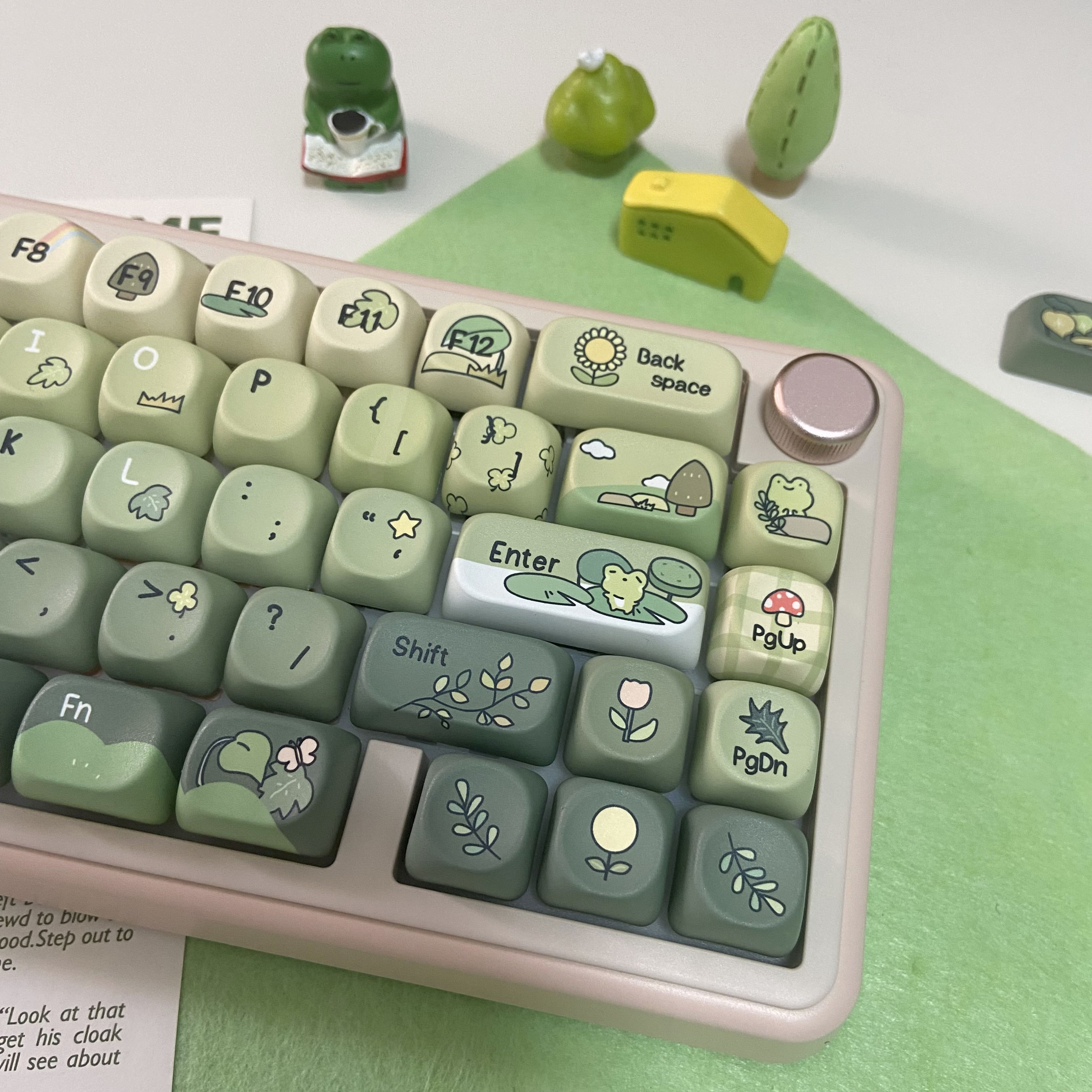 Green Frog Keycaps 60% 75% TKL - Keyboard Numpad Separate recensie en prijs