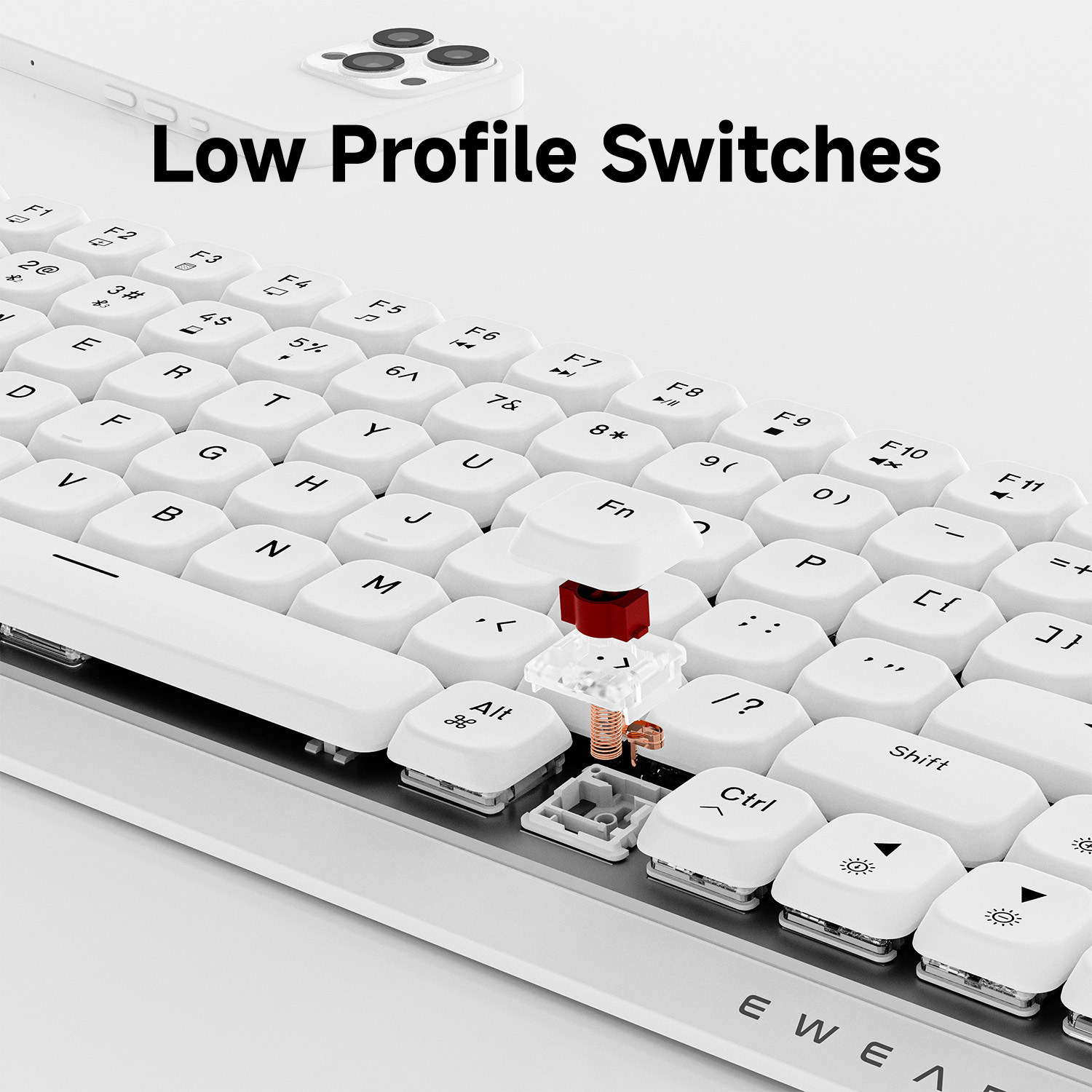 EWEADN 84 Keys Tri-Mode Low Pr - Gaming Accessories Keyboards recensie en prijs