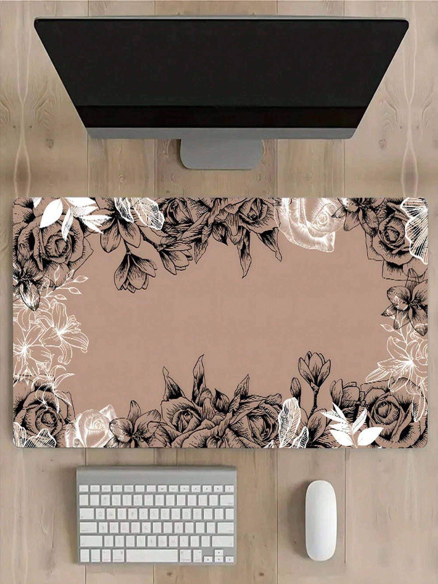 Brown Floral Mouse Pad, Large  - Gaming Accessories Gift For Boyfriend recensie en prijs